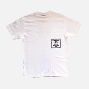 ADWYSD ALWAYS PINK OVAL WHITE T SHIRT