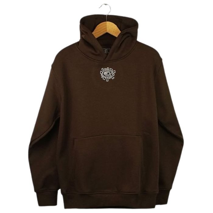 ADWYSD ALWAYS SMALL EMBROID @SUN HOODIE BROWN