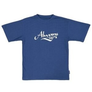 ADWYSD ALWAYS SURF SCRIPT WAFFLE NAVY T SHIRT