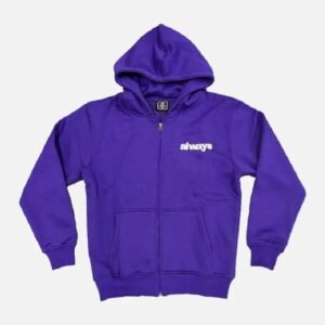 ADWYSD ALWAYS UP ZIP UP HOODIE PURPLE