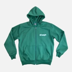 ADWYSD ALWAYS ZIP UP HOODIE GREEN