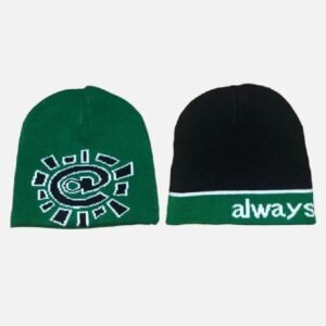 Adwysd Reversible No Cuff Green Beanie