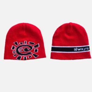 Adwysd Reversible No Cuff Red Beanie