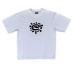 BLACK CONCRETE SOLID LOGO @SUN TSHIRT WHITE