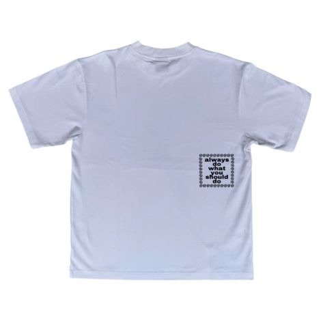BLACK CONCRETE SOLID LOGO @SUN TSHIRT WHITE