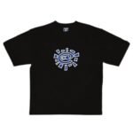 BLUE WHITE LOGO @SUN TSHIRT BLACK