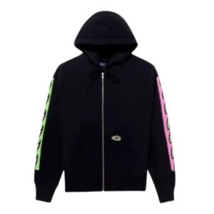 NOAH X ADWYSD ZIP UP BLACK HOODIE