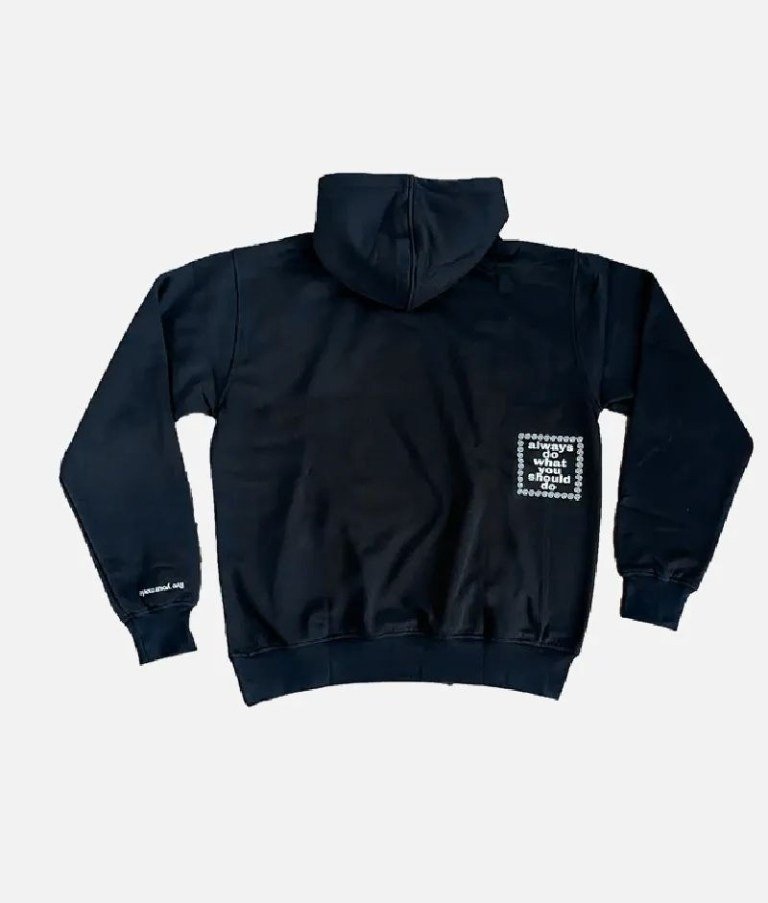 ADWYSD ALWAYS BLACK FINGERPRINT BLACK HOODIE