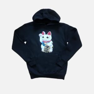 ADWYSD ALWAYS MANEKI NEKO BLACK HOODIE