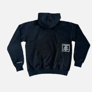 Adwysd Always Black Fingerprint Black Hoodie