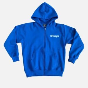 Adwysd Always Up Zip Up Hoodie Royal Blue