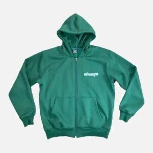 Adwysd Always Zip Up Hoodie Green
