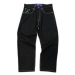 Adwysd Always Laser Print Unisex Black Denim