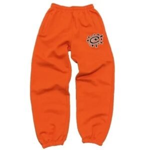 Adwysd Relaxed Embroidery Joggers Orange