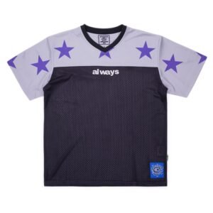 Always Micro Mesh Star Football Jersey Grey / Purple