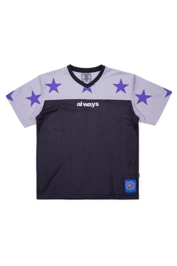 Always Micro Mesh Star Football Jersey Grey / Purple