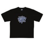 Blue White Logo @Sun Tshirt Black